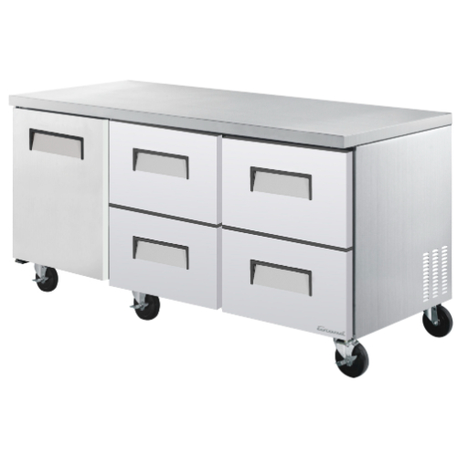 GUR-72-D4RM_72" 4 drawers 1 left door undercounter refrigerator