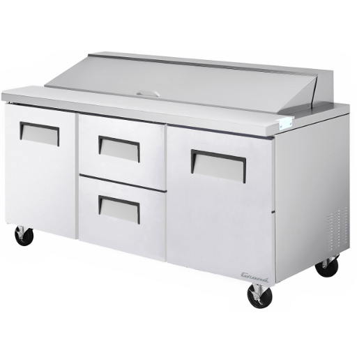 GSU-72(18)2-D4RL_72" 2 drawers 2 doors salad prep table