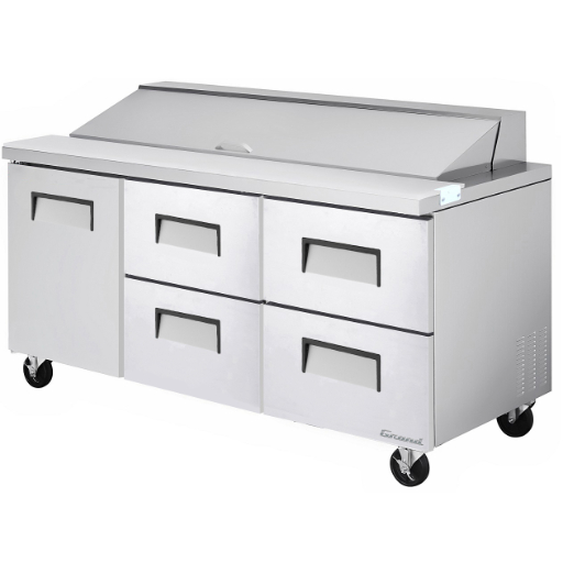 GSU-72(18)-D4RM_72" 4 drawers 1 left door salad prep table