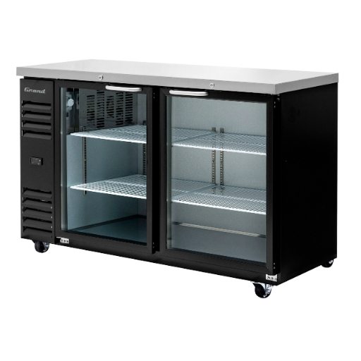 GNB-60BG-HC_60" 2 doors back bar -glass door