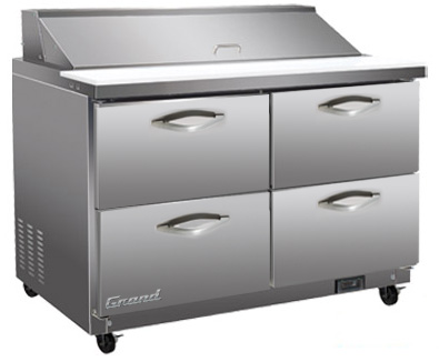 GT-SP48-D4-HC_48” Width Food Prep Table ( 4 Drawers)