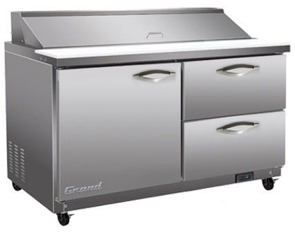 GT-SP60-D2-HC_61” Width Food Prep Table ( 2 Drawers)