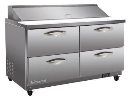 GT-SP60-D4-HC_61” Width Food Prep Table ( 4 Drawers)