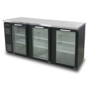 GNB-72BG-HC_72" 3 doors back bar -glass door